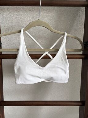 Ryderwear White Cross-Back Sports Bralette